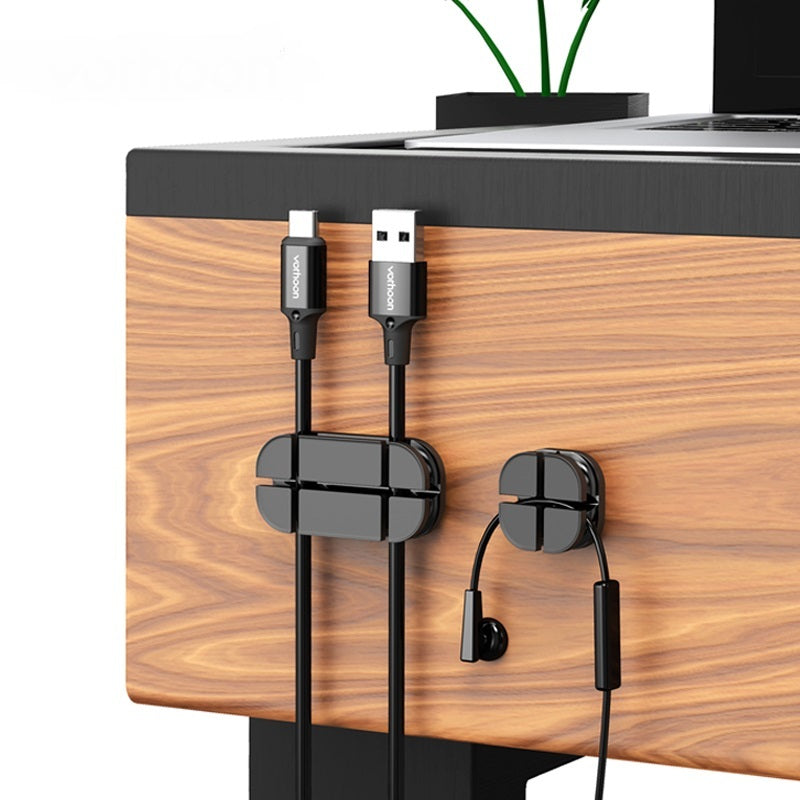 HKM-501203 Silicone Cross USB Cable Organizer Clip for Tidy and Efficient Management