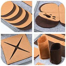 HKM-5013565 Interactive Pet Sniffing Pad for Dogs - Felt Material Biting Toy, 32.77 x 22.61 cm