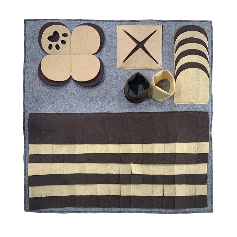 HKM-5013565 Interactive Pet Sniffing Pad for Dogs - Felt Material Biting Toy, 32.77 x 22.61 cm