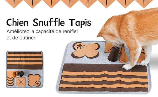 HKM-5013565 Interactive Pet Sniffing Pad for Dogs - Felt Material Biting Toy, 32.77 x 22.61 cm