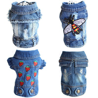 HKM-5014333 Stylish Denim Vest for Small Dogs and Cats - Multicolor Options, Lightweight and Comfortable