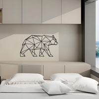 HKM-501459 Polar Bear Silhouette Iron Wall Art Decoration - Modern Chinese Style Metal Craft
