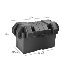 HKM-501587 Portable Universal Battery Storage Box - Available in Small and Large Sizes, Durable PP Material, Double Fixing with Strap and Screw