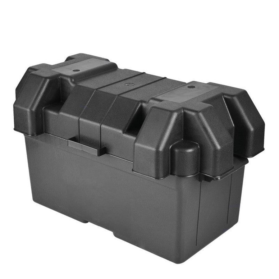 HKM-501587 Portable Universal Battery Storage Box - Available in Small and Large Sizes, Durable PP Material, Double Fixing with Strap and Screw