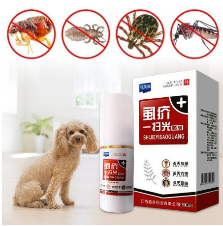 HKM-5016381 Flea and Lice Spray for Dogs and Cats - 30ml Effective Insect Treatment