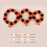 HKM-5016509 Halloween Pet Collar with Pumpkin Design - Adjustable Sizes S, M, L