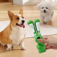 HKM-5017149 Interactive Squeaky Hippo Latex Chew Toy for Dogs and Pets, Soft Crinkle Design