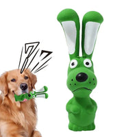 HKM-5017149 Interactive Squeaky Hippo Latex Chew Toy for Dogs and Pets, Soft Crinkle Design