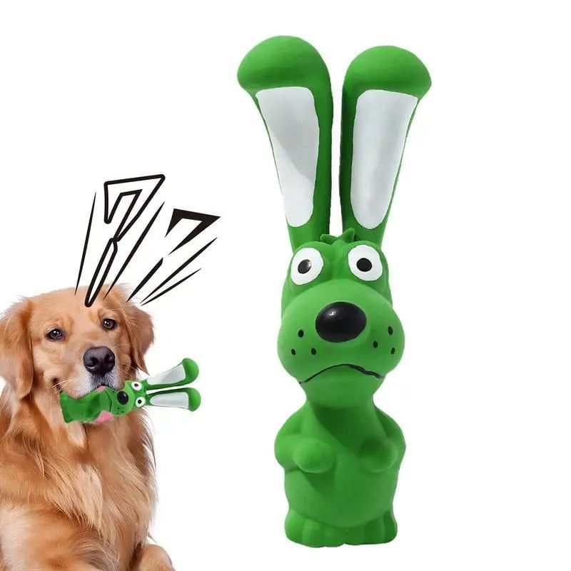 HKM-5017149 Interactive Squeaky Hippo Latex Chew Toy for Dogs and Pets, Soft Crinkle Design