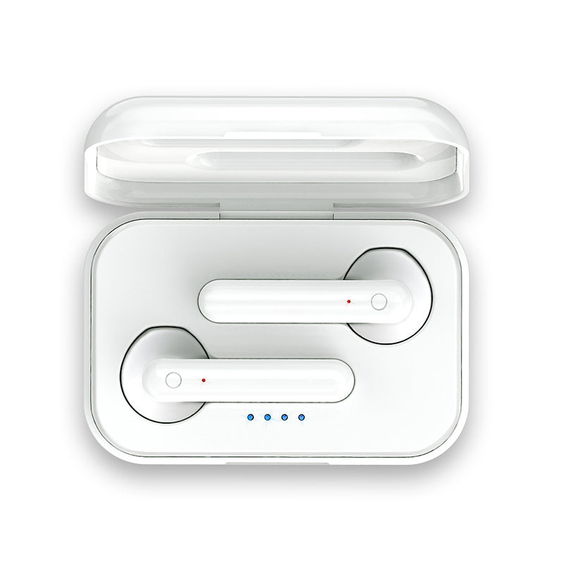 HKM-501715 Bluetooth Wireless Headset with Charging Case, Stereo Sound, and Power Display