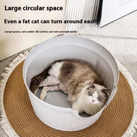 HKM-5017789 Enclosed Folding Cat House Litter Box - Splash-Proof Design in Black & White
