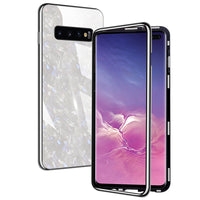 HKM-501779 Galvanized Mobile Phone Protective Cover with Glass Texture and Simple Solid Color Design