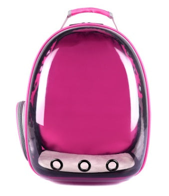 HKM-5018173 360 Degree Sightseeing Portable Pet Backpack Carrier with Bubble Design, Breathable and Lightweight Rucksack for Small Pets