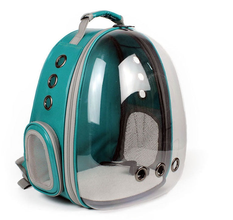 HKM-5018173 360 Degree Sightseeing Portable Pet Backpack Carrier with Bubble Design, Breathable and Lightweight Rucksack for Small Pets