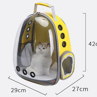HKM-5018173 360 Degree Sightseeing Portable Pet Backpack Carrier with Bubble Design, Breathable and Lightweight Rucksack for Small Pets