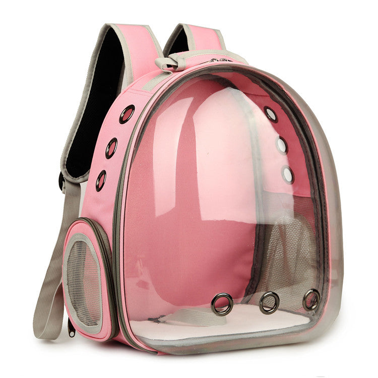 HKM-5018173 360 Degree Sightseeing Portable Pet Backpack Carrier with Bubble Design, Breathable and Lightweight Rucksack for Small Pets