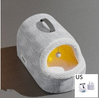 HKM-5018557 Cozy All-Season Plush Cat & Dog House with Heated Blanket and Scratch Ball