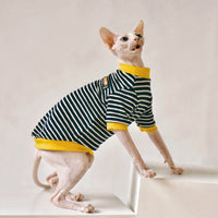 HKM-5018685 Sphinx Hairless Cat Cotton Clothing - Black, Multiple Sizes Available