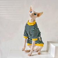 HKM-5018685 Sphinx Hairless Cat Cotton Clothing - Black, Multiple Sizes Available
