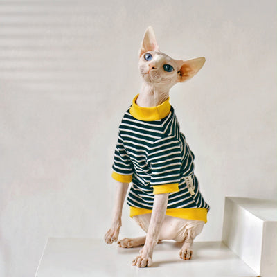 HKM-5018685 Sphinx Hairless Cat Cotton Clothing - Black, Multiple Sizes Available