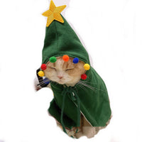 HKM-5019069 Christmas-Themed Shawl Cloak for Small Dogs and Cats - Available in Red, Green, and Elk Print