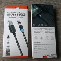 HKM-501907 3-in-1 Magnetic Charging Cable with LED Indicator for Easy One-Handed Use