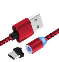 HKM-501907 3-in-1 Magnetic Charging Cable with LED Indicator for Easy One-Handed Use