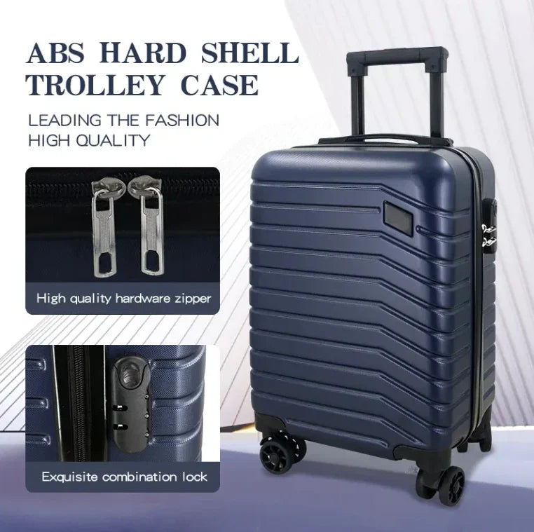 HKM-501907 OMASKA Custom ABS Luggage Set - 14, 20, 24, 28 Inch Spinner Wheels Travel Suitcases