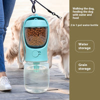 HKM-5020349 Portable Dual-Use Dog Drinking Cup with Split Water Grain Design - Available in 350ml and 550ml