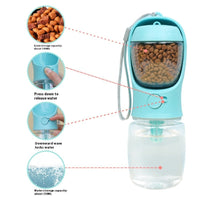 HKM-5020349 Portable Dual-Use Dog Drinking Cup with Split Water Grain Design - Available in 350ml and 550ml