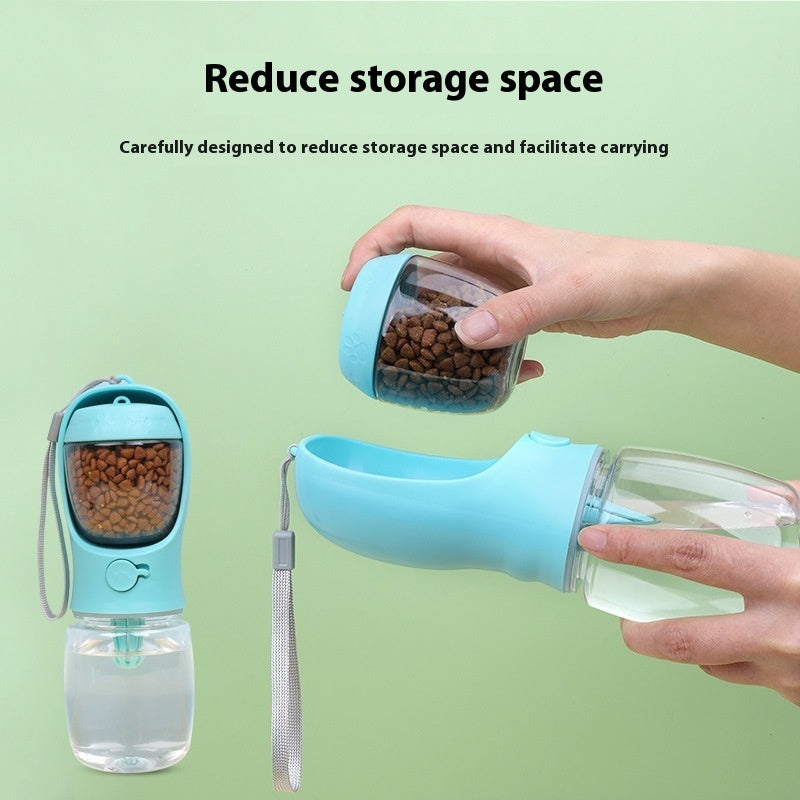 HKM-5020349 Portable Dual-Use Dog Drinking Cup with Split Water Grain Design - Available in 350ml and 550ml
