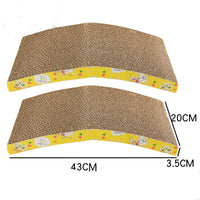 HKM-5020477 Corrugated Paper Cat Scratcher Toy for Interactive Play and Scratching Fun