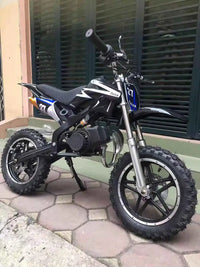 HKM-502099 49CC Mini Off-Road Dirt Bike - 30KM/H Speed, 2-Stroke Engine, Disc Brakes, 8-10 Inch Wheels