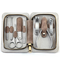 HKM-502163 Stainless Steel Anti-Splash Nail Clipper Set - 8 Pieces for Precision Grooming