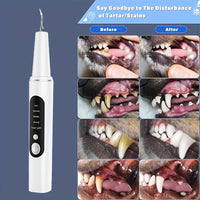 HKM-5021757 Electric Tooth Cleaner for Pets with 2 Cleaning Heads and USB Charger Kit for Dental Care
