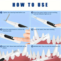 HKM-5021757 Electric Tooth Cleaner for Pets with 2 Cleaning Heads and USB Charger Kit for Dental Care
