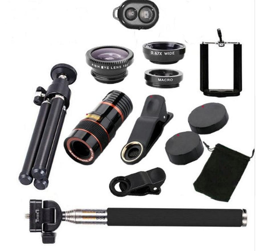 HKM-502227 12X Universal Telephoto Mobile Lens with Wide Angle, Macro, and Fisheye Features