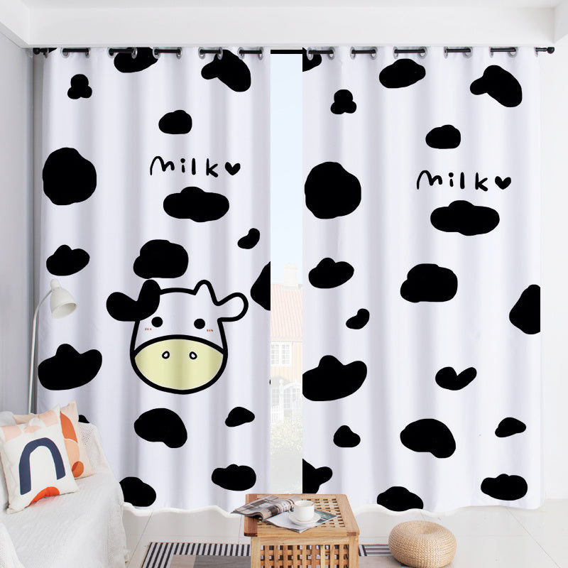 HKM-502227 Windproof and Warm Shading Curtains for Living Room and Bedroom - Modern Stripe, Heart, and Geometric Patterns