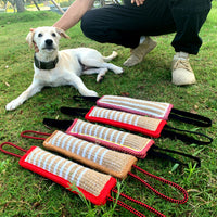 HKM-5022909 Coarse Hemp Dog Biting Stick - 30cm Training Toy for Play and Chewing