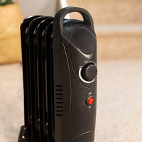 HKM-502291 Electric Oil-Filled Radiator Heater - 2000W Portable Freestanding with Adjustable Thermostat and Safety Features