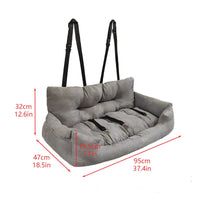 HKM-5024317 Gray Large Dog Rear Trunk Cushion Mat for Spacious Comfort in Vehicles