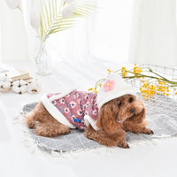 HKM-5024829 Casual Polyester Dog Coat for Small Dogs in Pink and Green