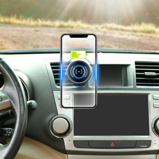 HKM-502547 Magnetic Qi Wireless Car Charger for iOS and Android Devices with 360° Rotation and Multi-Protection Features
