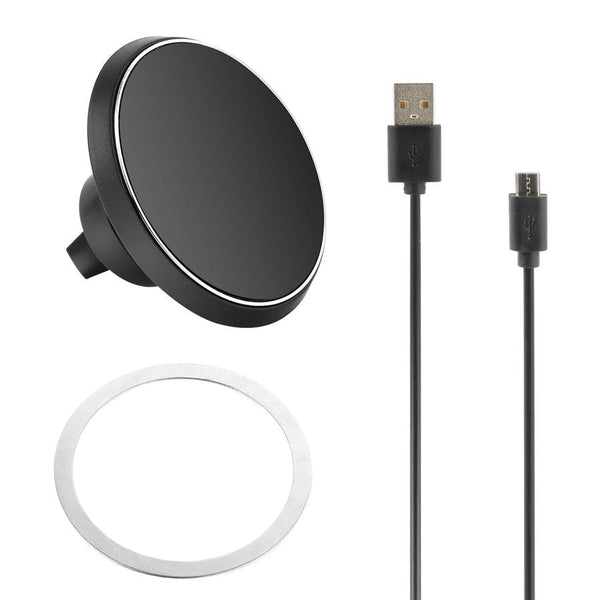HKM-502547 Magnetic Qi Wireless Car Charger for iOS and Android Devices with 360° Rotation and Multi-Protection Features