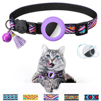 HKM-5026237 Geometric Pattern Cat Collar with Bell - Luminous Blue Options Available
