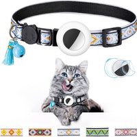 HKM-5026237 Geometric Pattern Cat Collar with Bell - Luminous Blue Options Available