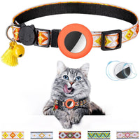 HKM-5026237 Geometric Pattern Cat Collar with Bell - Luminous Blue Options Available