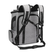 HKM-5026493 Large Capacity Portable Pet Backpack - Foldable Dog and Cat Travel Bag in Gray or Black