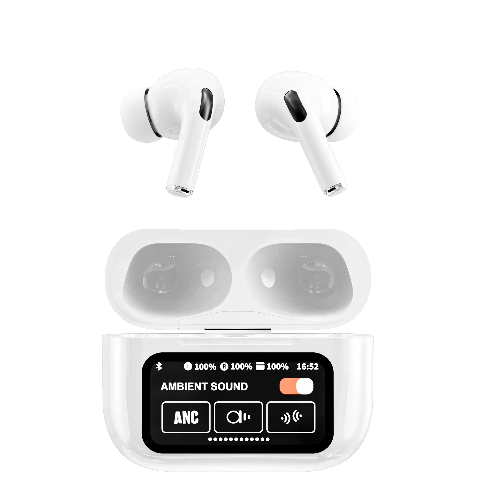 HKM-502675 A9Pro Touch Screen True Wireless Earbuds with ANC and ENC, Bluetooth 5.4 Technology