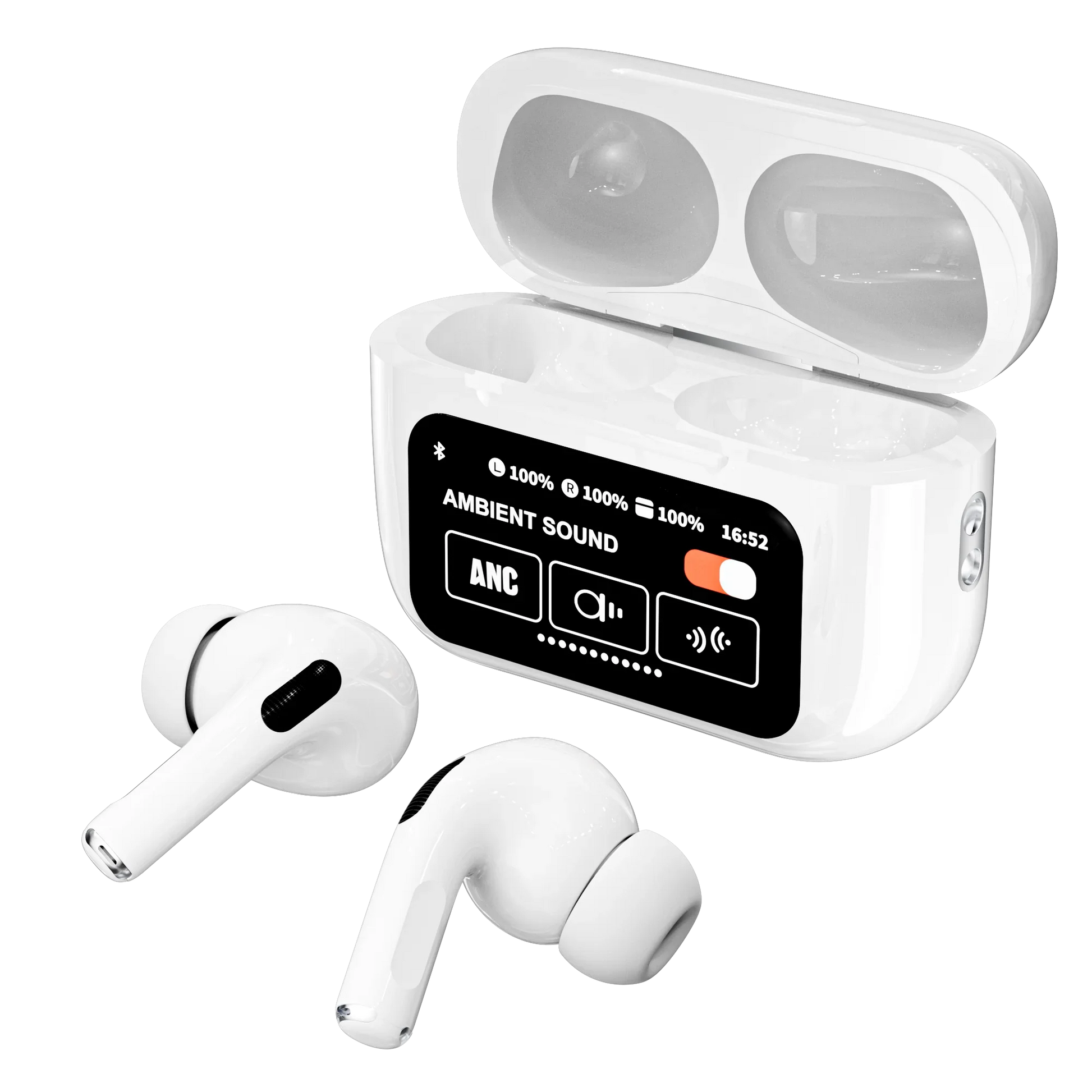 HKM-502675 A9Pro Touch Screen True Wireless Earbuds with ANC and ENC, Bluetooth 5.4 Technology